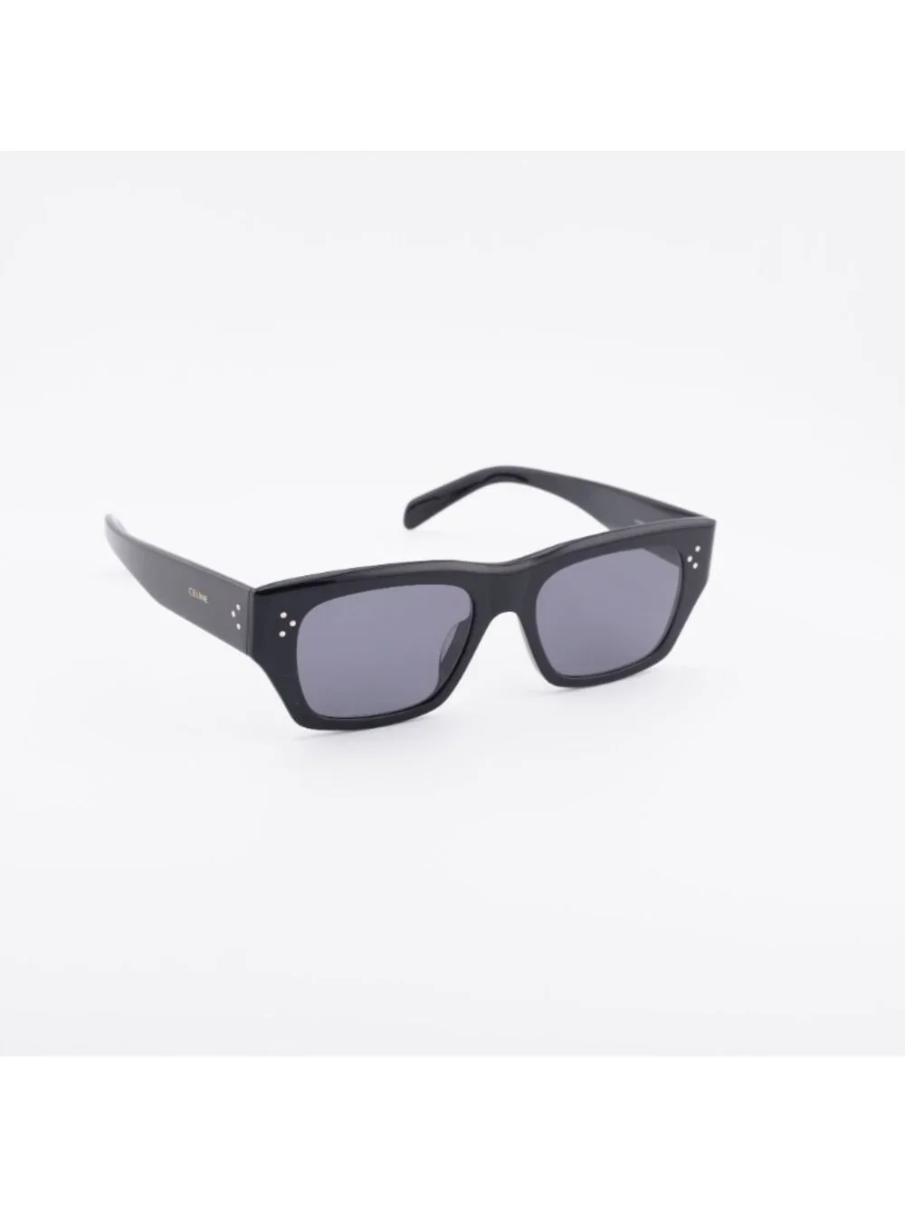 Celine CL40297U 01D Sunglasses Black Square Frame, Grey Polarized Lenses